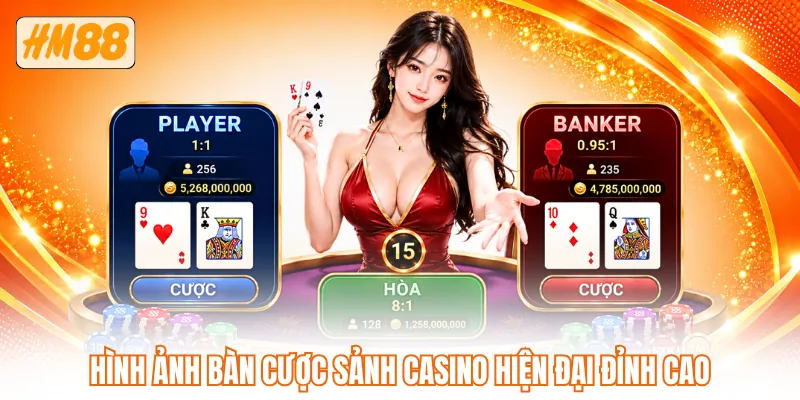Hình ảnh bàn cược sảnh casino hiện đại đỉnh cao
