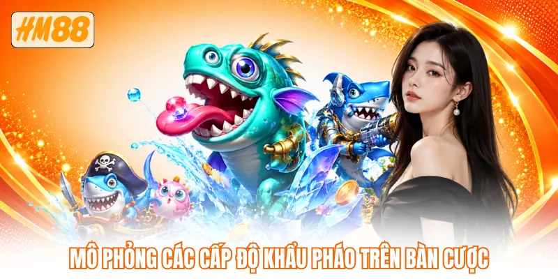 Mô phỏng các cấp độ khẩu pháo trên bàn cược Mô phỏng các cấp độ khẩu pháo trên bàn cược